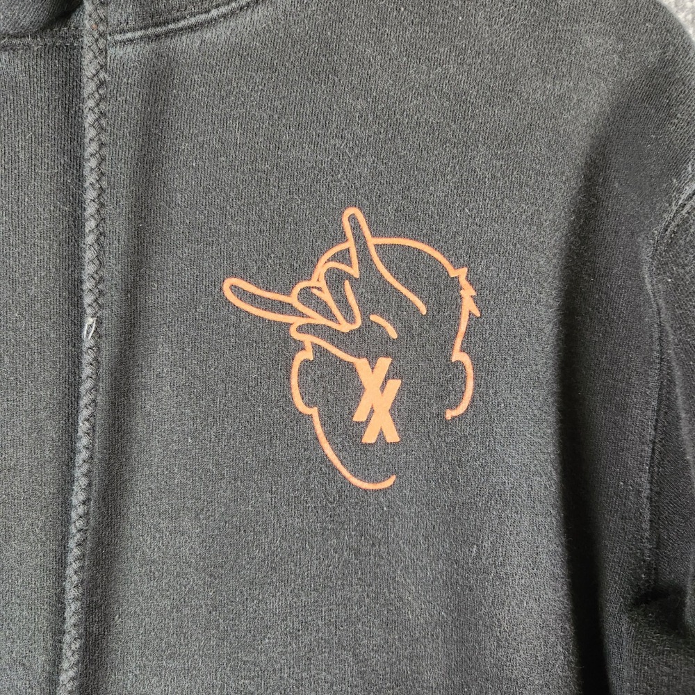 Machine Gun Kelly Hoodie Rap Devil Black Orange MGK Tour Merch Mens Small - Picture 4 of 10